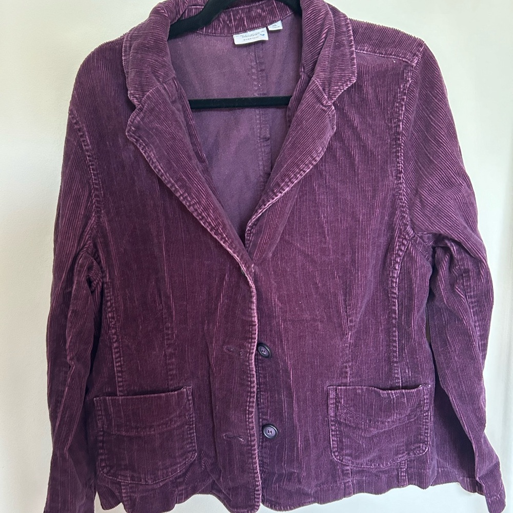90s Sonoma lifestyle purple corduroy coat